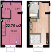 Buy an apartment, Zhukova-Marshala, Ukraine, Odessa, 1  bedroom, 23 кв.м, 692 000